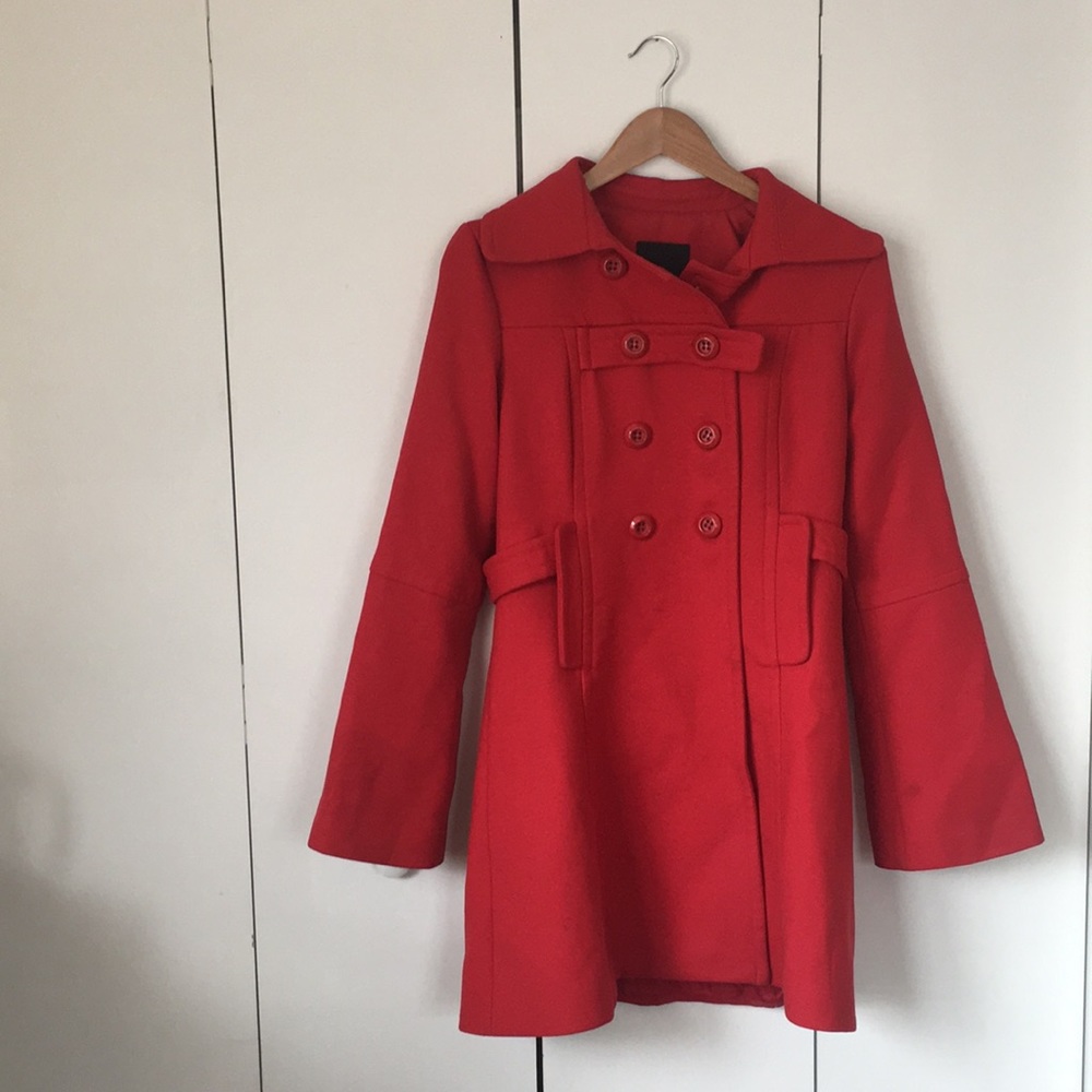 Red Coat w/ Bell Sleeves